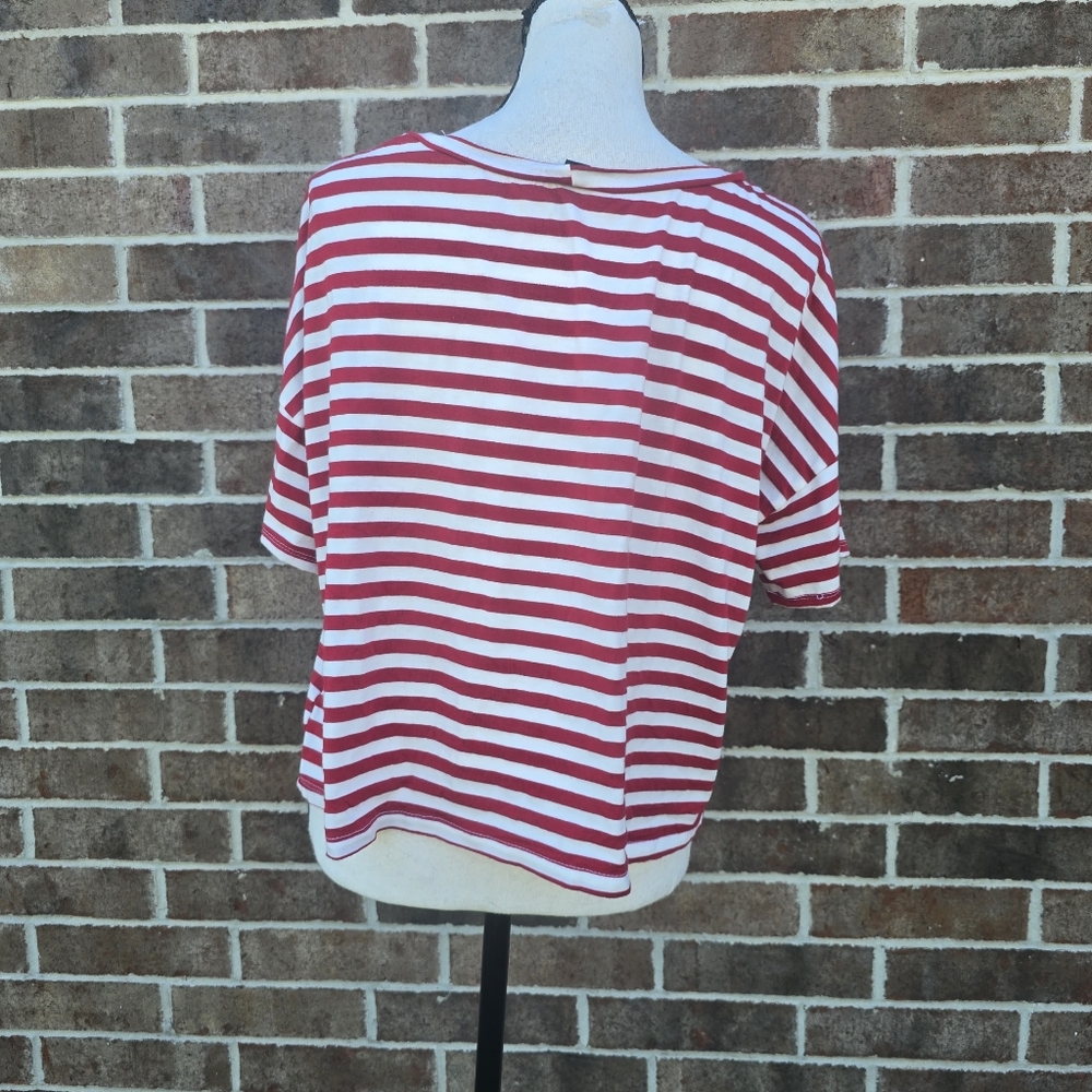 Red Striped Sequin Top - Picture 2 of 11